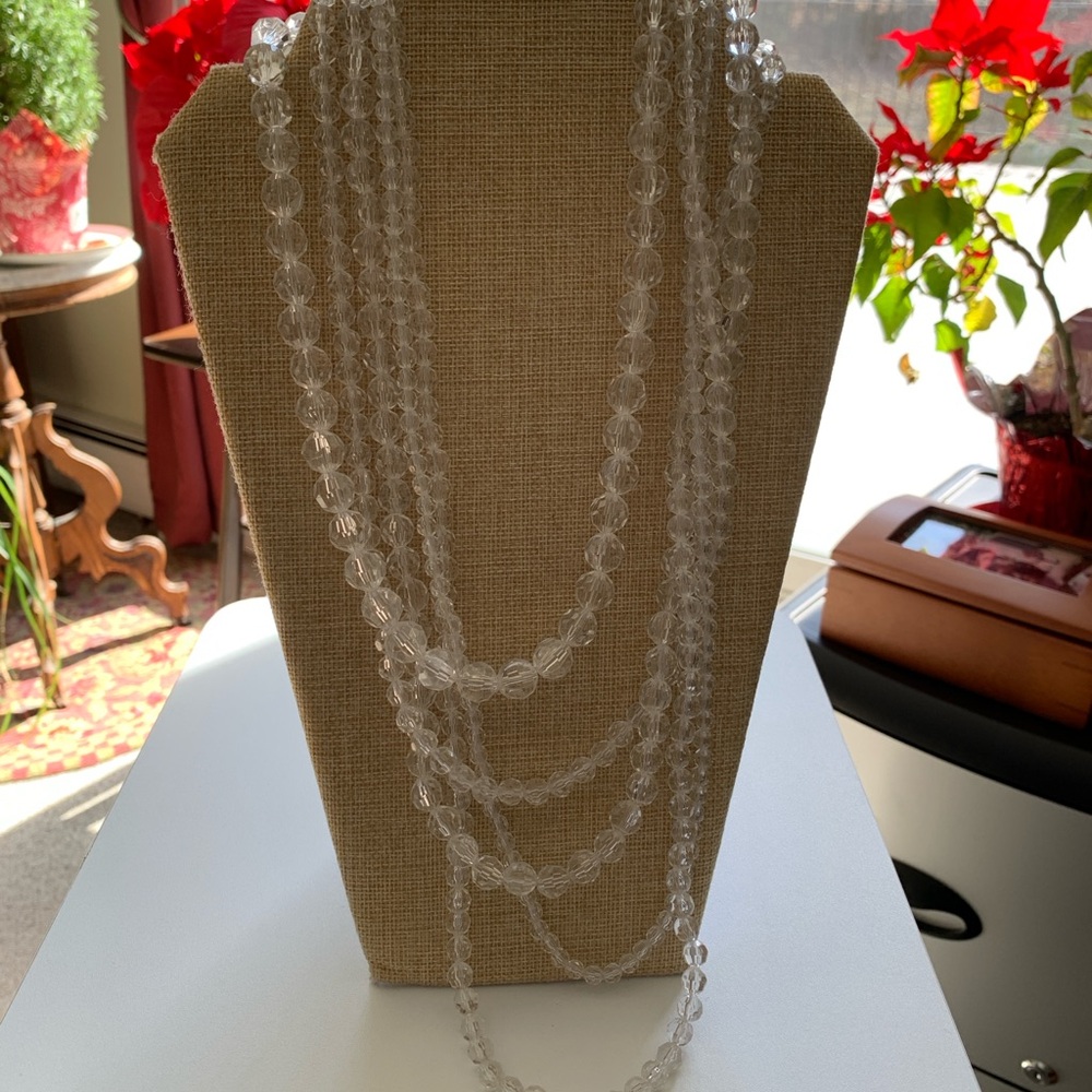 Signed RJ Graziano Multi-Strand Necklace with Cascading Beads
